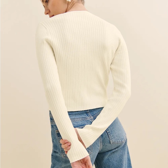 Reformation Joanne Cotton Cardigan size small - Picture 3 of 6